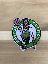 BOSTON CELTICS BASKETBALL EMBROIDERED IRON ON PATCH  3” X 3” FREE SHIPPING