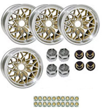 Yearone Pontiac 17 X 9 Cast Aluminum Gold Snowflake Wheels Kit