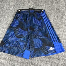 Adidas board shorts youth XL 18/20 blue black elastic waist drawstring 100 poly