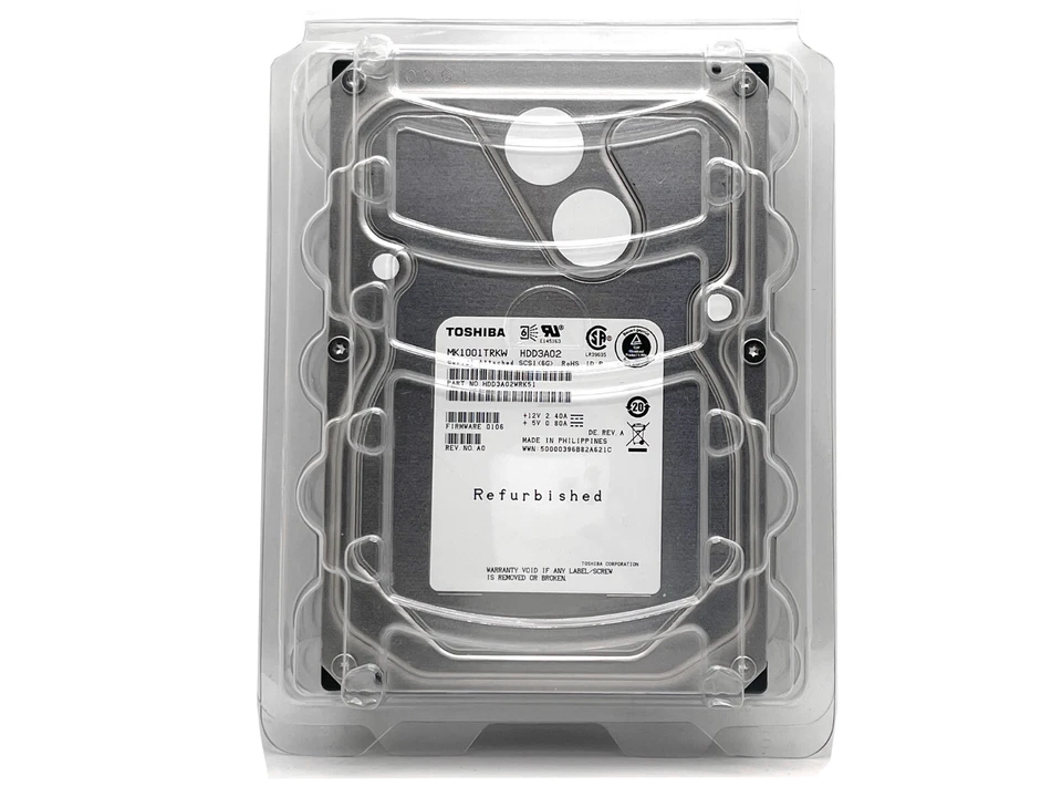 Toshiba MK1001TRKB 1 TB 7200RPM 16MB Cache 3.5" Internal SAS Hard Drive - Image 2 of 4