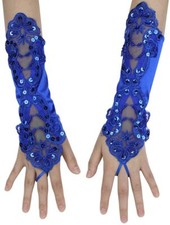 Women Bridal Lace Gloves Long Fingerless Satin Wedding Gloves Special Accessory