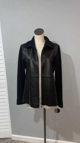 Valerie Stevens Vintage NWT Women’s Genuine Leather & Wool Combo Jacket size L - Picture 5 of 13