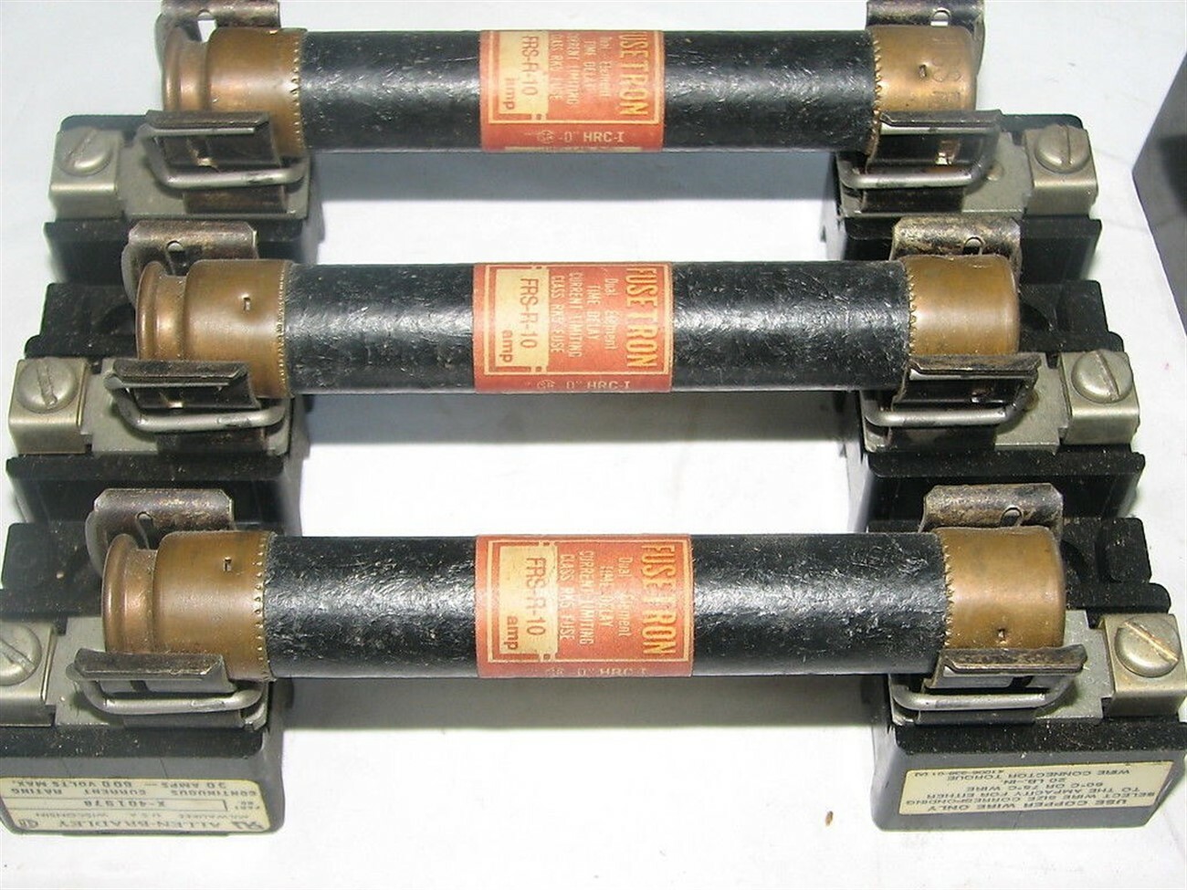 1Marathon Fuse Holder/ 1 AllenBradley Fuse Holder W/ 3 Fusetrom