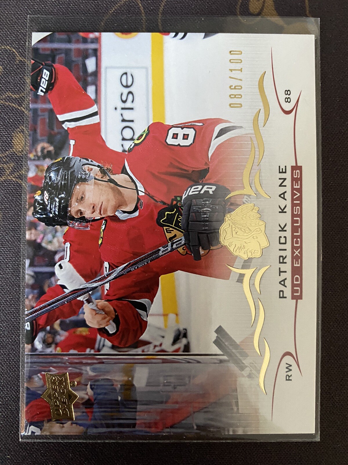 2018-19 Upper Deck UD Exclusives 086/100 Patrick Kane #42 Chicago Blackhawks
