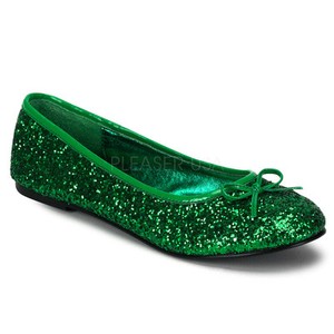 green sparkly shoes