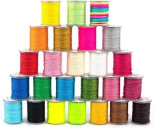 Framendino, 25 Colors 0.8Mm Nylon Beading String 0.8mm x 10m, 🔥25 