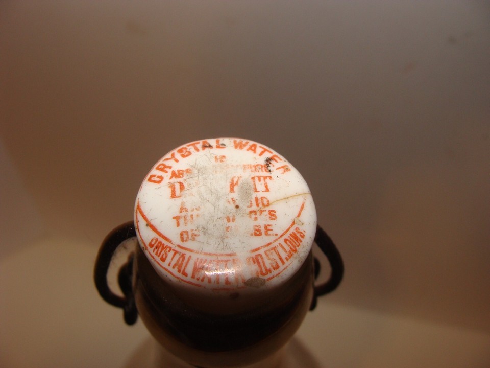 Vintage Embossed St. Louis MO Crystal Water Co. 64 Oz Bottle eBay