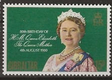 Gibraltar 1980 - 80th Birthday, Queen Mother - MNH