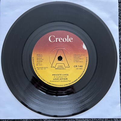 The Love Affair   Private Lives 7'' PROMO 1977 CLEANED/TESTED EX+ VIDEO CLIP