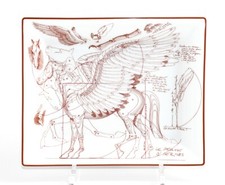 Hermes Le Pegase d'Hermes Change tray white porcelain Ashtray plate Pegasus