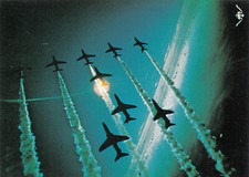 Red Arrows RAF Royal Air Force BAe Hawk Postcard unused 1981 (142404)