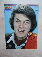 Salvatore Adamo autograph signed A4 magazine image