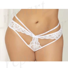 New women's lace panty sexy lingerie intimates gift 1X/2X 3X/4X White 10835X