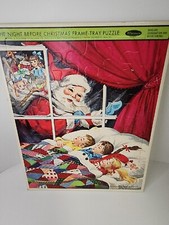 Whitman 1965 "The Night Before Christmas Puzzle Tray 14.5" x 11.5"