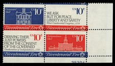 USA Scott# 1543-6, Horizontal Perf Shift, Plate Blockof 4, Mint NH (56420)