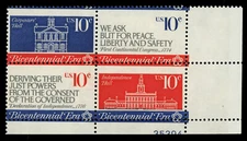 USA Scott# 1543-6, Horizontal Perf Shift, Plate Blockof 4, Mint NH (56420)