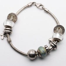Vintage Lovelinks Sterling Silver Charm Bracelet & 9 charms