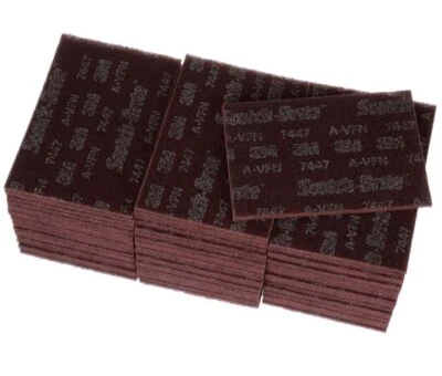 3M 7447 7447B Scotch-Brite™ Maroon Hand Pads, 60 PADS, "FREE UPS SHIPPING"