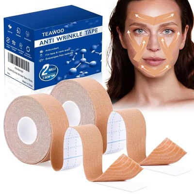 Anti-Wrinkle Tape | Facial Myofascial Lift Tape for Skin Firming, Toning & Tight