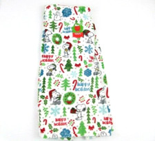 Berkshire Snoopy Christmas Happy Holidays Trees Snowmen Snowflakes Throw Blanket
