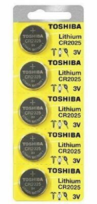 5 x New Original Toshiba CR2025 CR 2025 3V LITHIUM BATTERY BR2025 DL2025 Watch