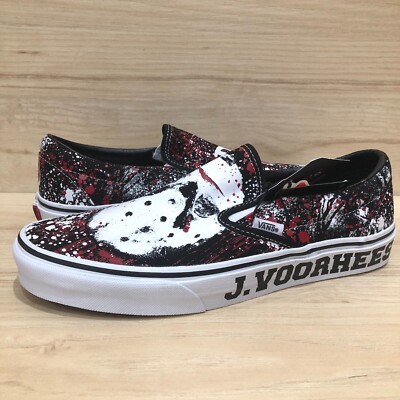 NEW! Vans x House Of Terror Classic Slip-On Friday The 13th Shoes Mens 8.5-10.5