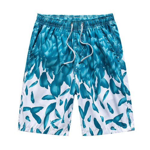 Men's Summer Beach Pants Drawstring Quick-drying Five-point Shorts Swim Briefs - Picture 9 of 17