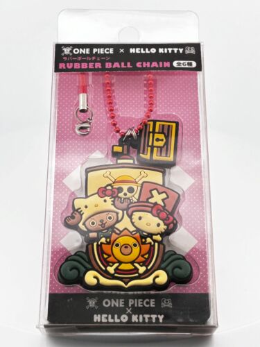 Tony Tony Chopper HELLO KITTY One Piece  Rubber Mascot collab Keychain Japanese - Afbeelding 1 van 4