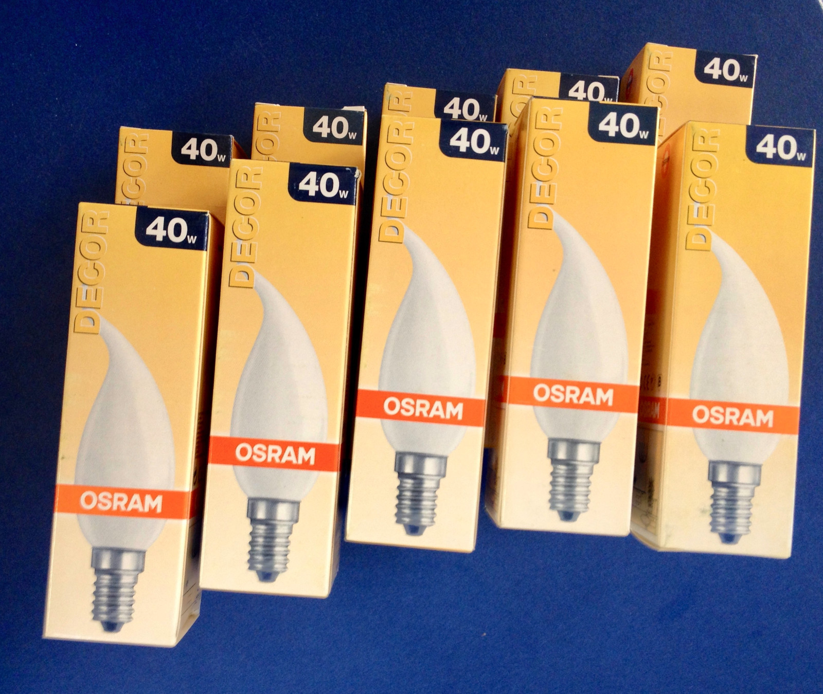 Osram 10x Gust Candle Decor Matte 40W E14 Candle Bulb Incandescent Lamp