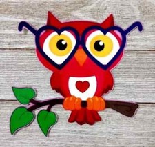 owl bird wall safe sticker animal  8 inch