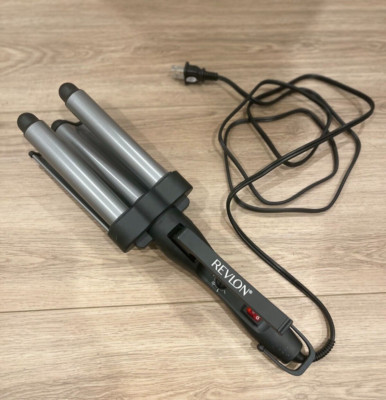 Revlon 3 Barrel Jumbo Hair Waver Long-Lasting, Natural Looking Waves, (Grey)