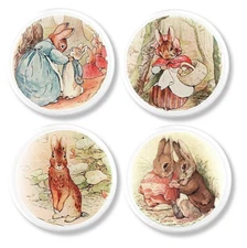 Vintage Peter Rabbit Cabinet Knobs – Storybook Bunny Drawer Pulls  Set of 4 or 6