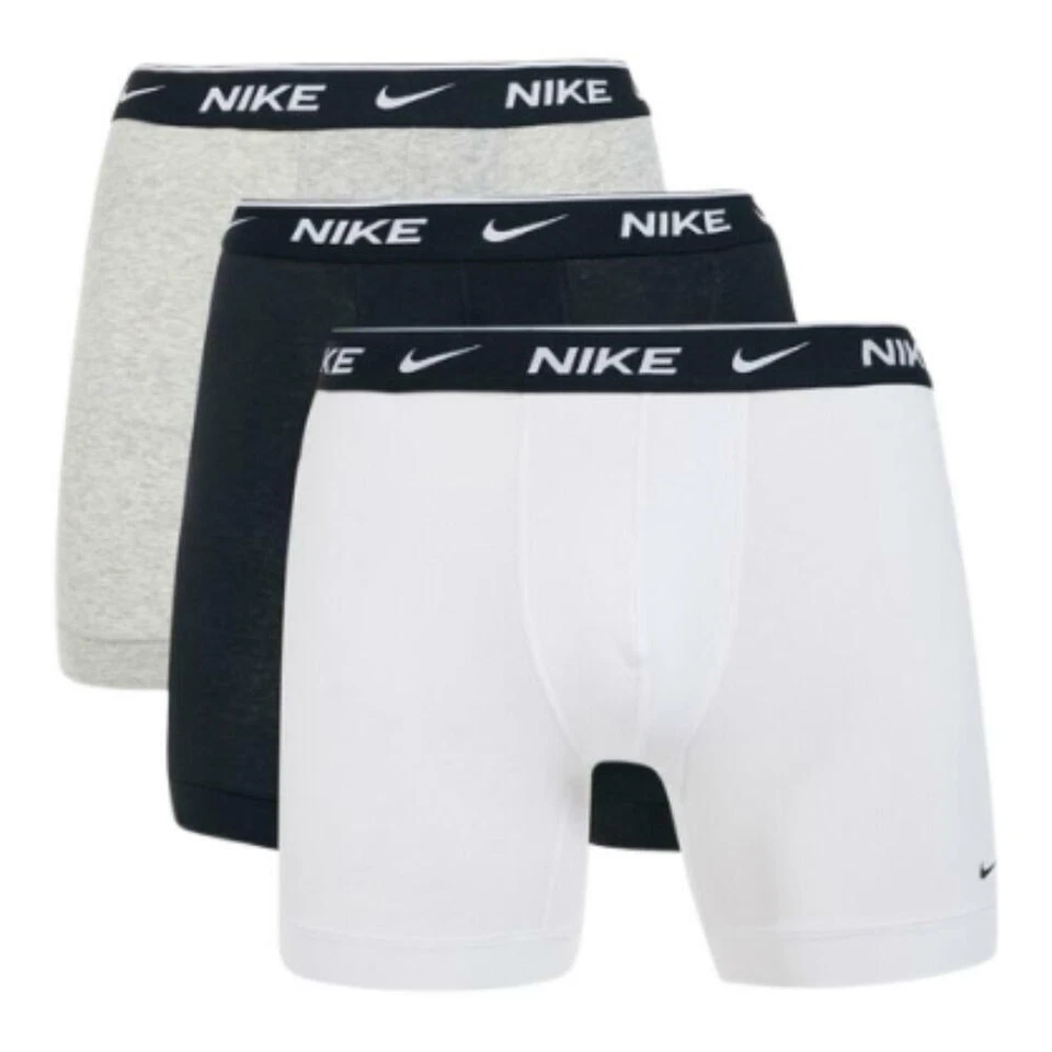 Nike Men's Boxers Three Pack Elastic Waist Dri-FIT Athletic Tight Fit Underwear