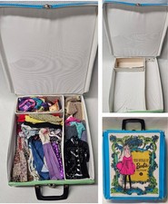 Vintage 1968 World of Barbie Doll Case 1002 w/Authentic Clothes Lot Mod  Other