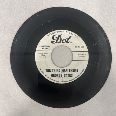 GEORGE CATES The Third Man Theme / Quiet Village PROMO DOT 16376 45 VINYL 7''