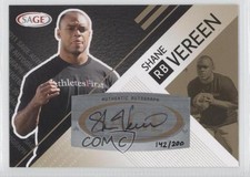 2011 SAGE Gold Auto 142/200 Shane Vereen #A-54 Auto 7l6