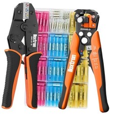 Crimping Tool For 220PCS Heat Shrink Butt Connectors with Crimper and Stripper