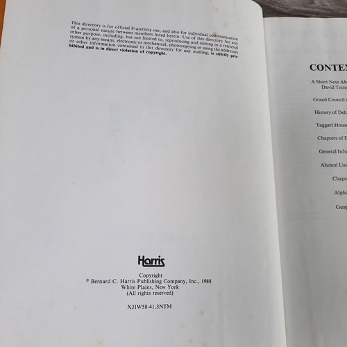 Delta Sigma Phi Fraternity Alumni Directory 1988 Harris Publishing Greek - Bild 5 von 13