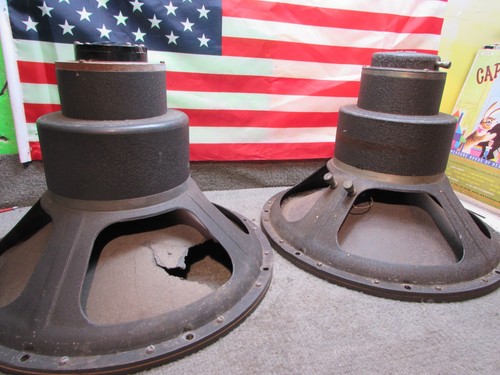 ESTATE* PAIR OF VINTAGE ALTEC 604-B DUPLEX SPEAKERS  ~ SEE VIDEOS