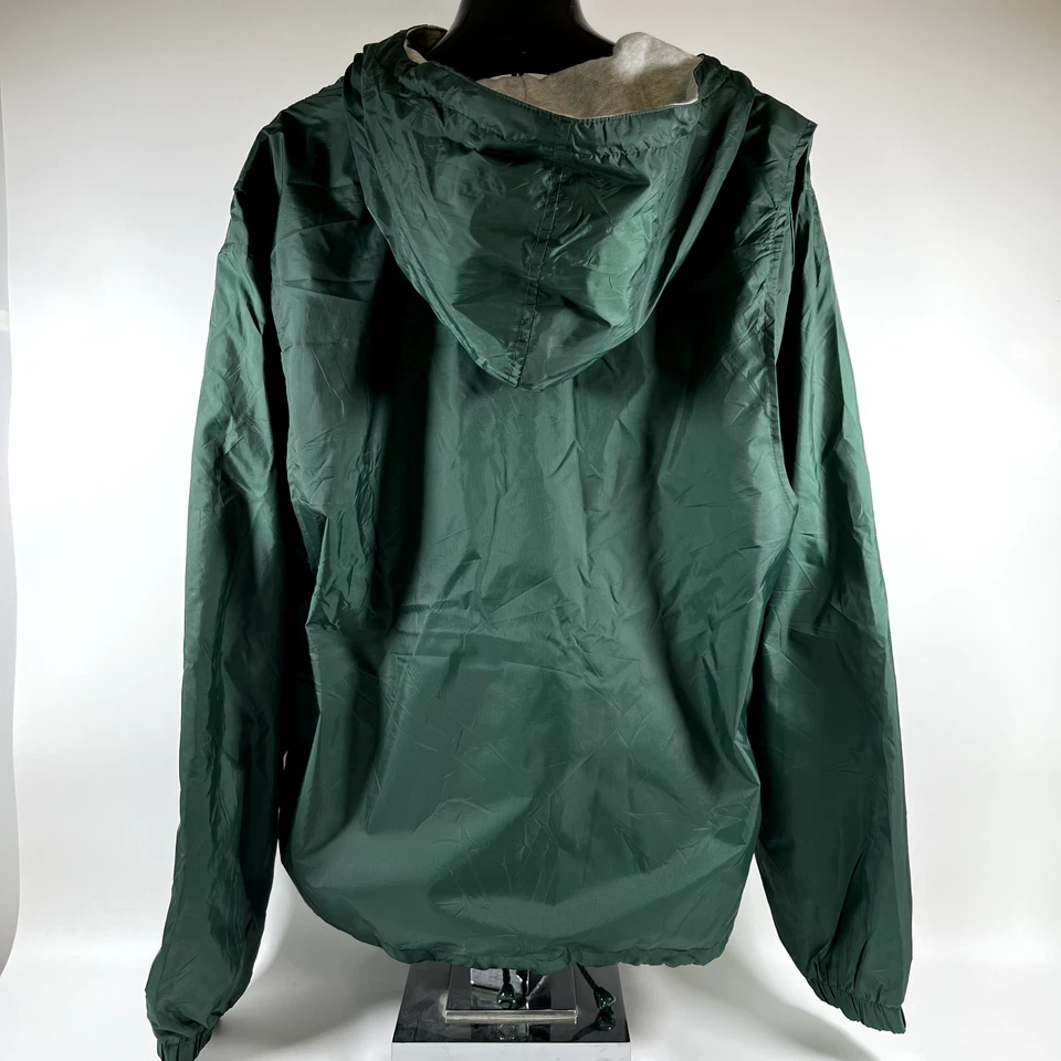 Chaqueta cortavientos UltraClub verde perro con pato bordada cremallera completa Foto 4 de 4