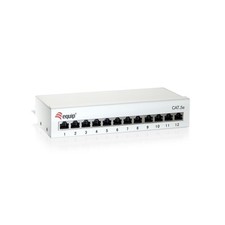 equip 227362 12-Port Cat.6 geschirmtes Desktop Patchpanel RJ45 Grau