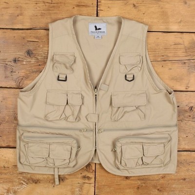 Vintage Field & Stream Outdoor Weste L Utility Angelweste beige