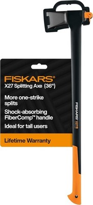 Fiskars X27 Super Splitting Axe, 36'' Wood Splitting Axe for Medium to Large Si
