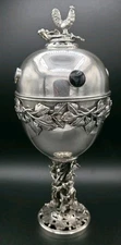 American Sterling Silver Art Nouveau Hand Made Ceremonial Box 30 Oz Etrog Rare 