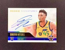 2017-18 Panini Vanguard Donovan Mitchell ON CARD ROOKIE AUTO #85/99. rookie card picture