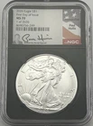2026 AMERICAN SILVER EAGLE NGC MS70 FDOI BLACK CORE PAUL HOLLIS SIGNED 1 of 2026