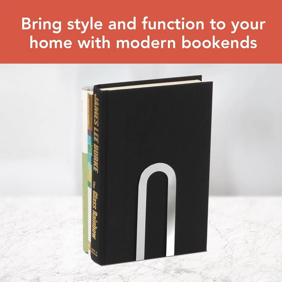 Spectrum Diversified Elements Bookends, Set of 2, Minimalist Book Stand for - Image 2 of 4