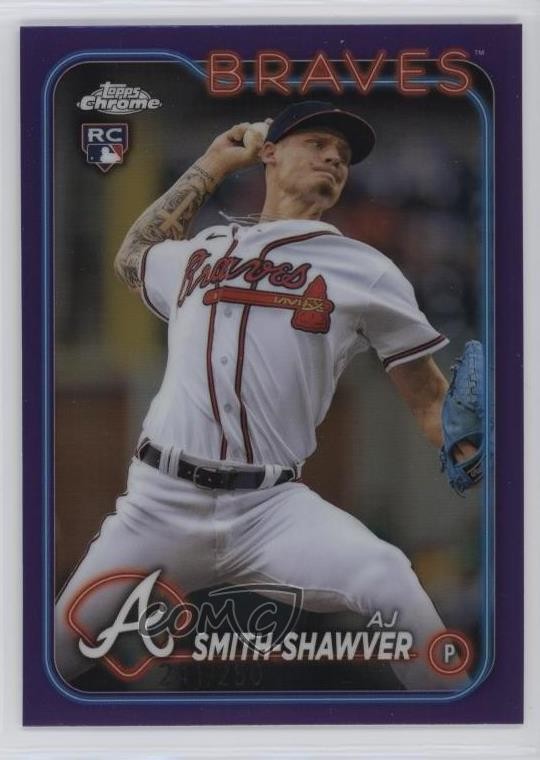 2024 Topps Chrome Purple Refractor 241/250 AJ Smith-Shawver #19 0o3x
