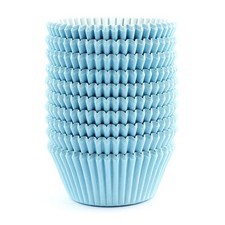 200 PCS Standard Size Baking Cups Cupcake Liners Light Blue Muffin Paper
