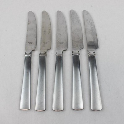 Lot Of 5 Dansk Cafe Blanc (Stainless) Pattern Flatware Dinner Knives 9.25'' Long